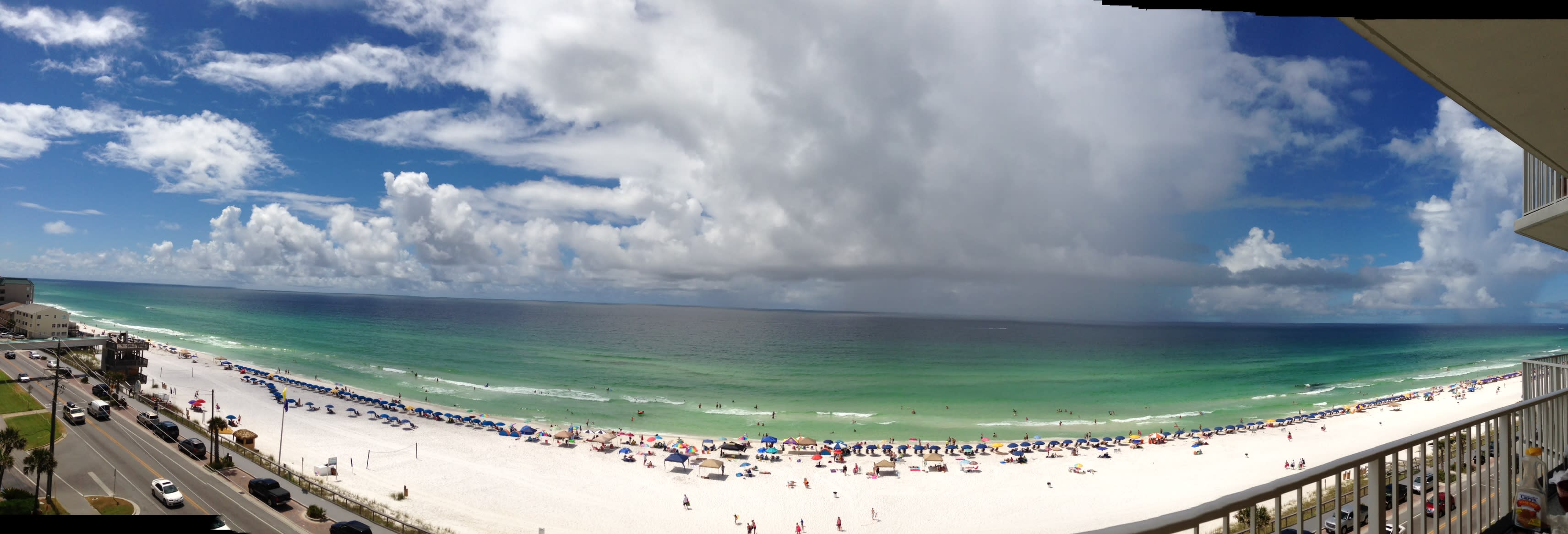 This is the actual 180 degree gulf view from our balcony.