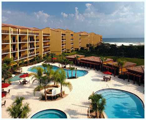 View of 2 smaller pools. Sanctuary also features 2 hot tubs, 2 fire pits, fitness room, fishing dock, gas grills, and more.