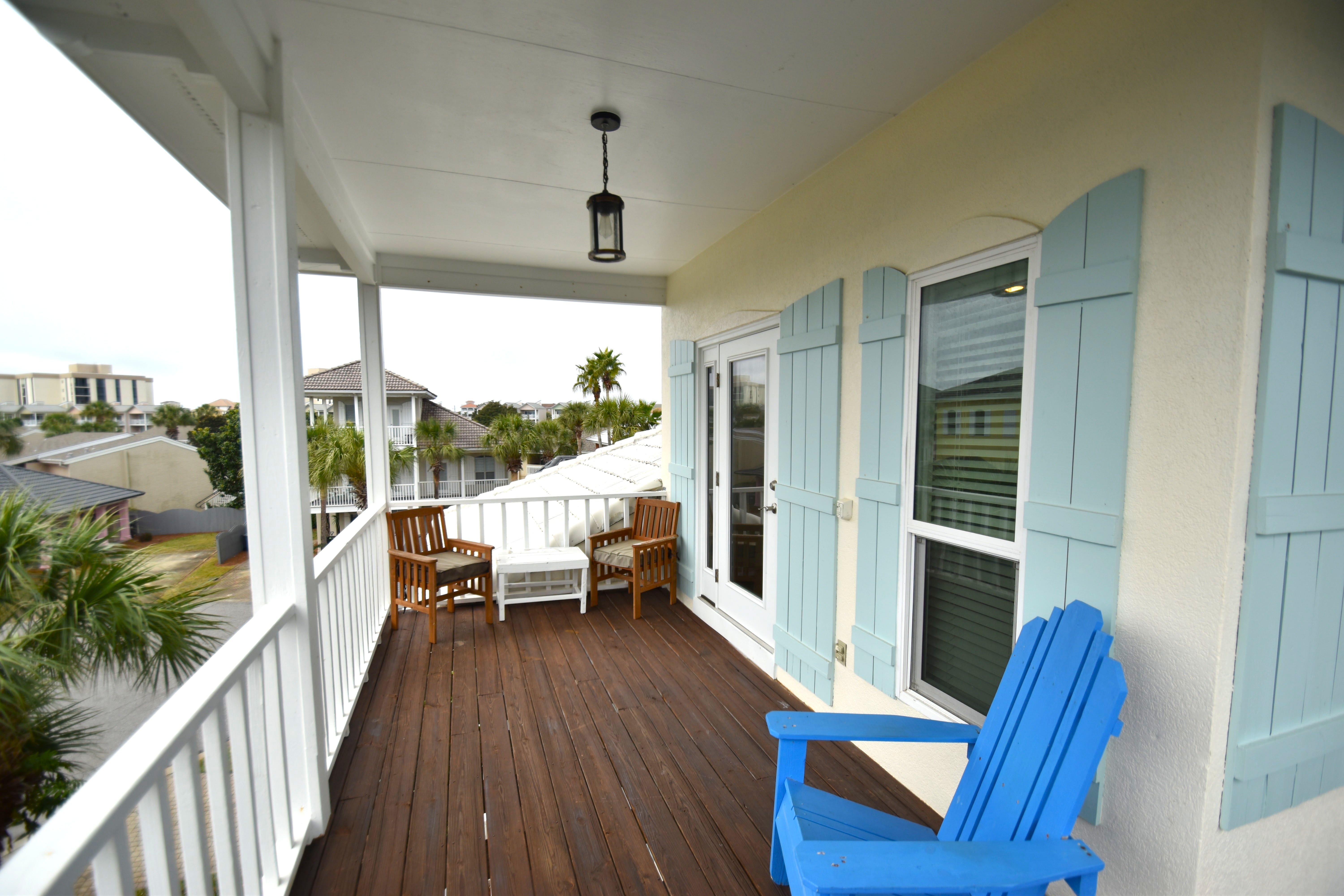 Watch the sunrise or sunset from the third floor balcony