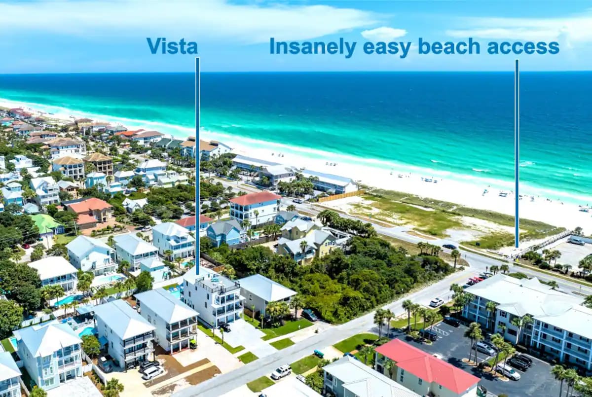 Vista-3 located only 351 feet down the sidewalk from Destin's famous sugar sand beach.