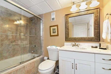 Hall bathroom also has direct access to second bedroom