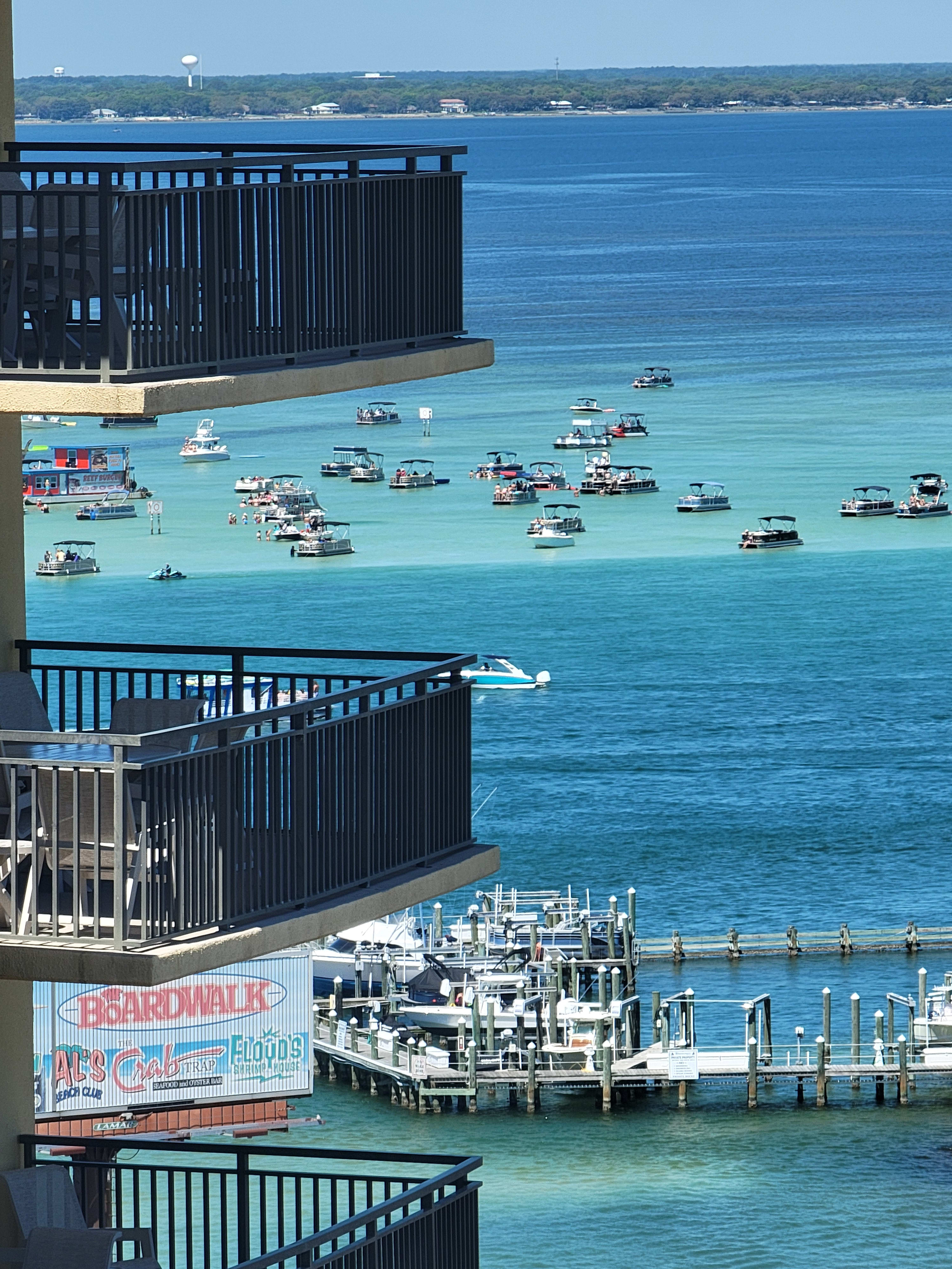 Having fun on Crab Island. Rent a Tikki Pontoon for a fun day on the water.