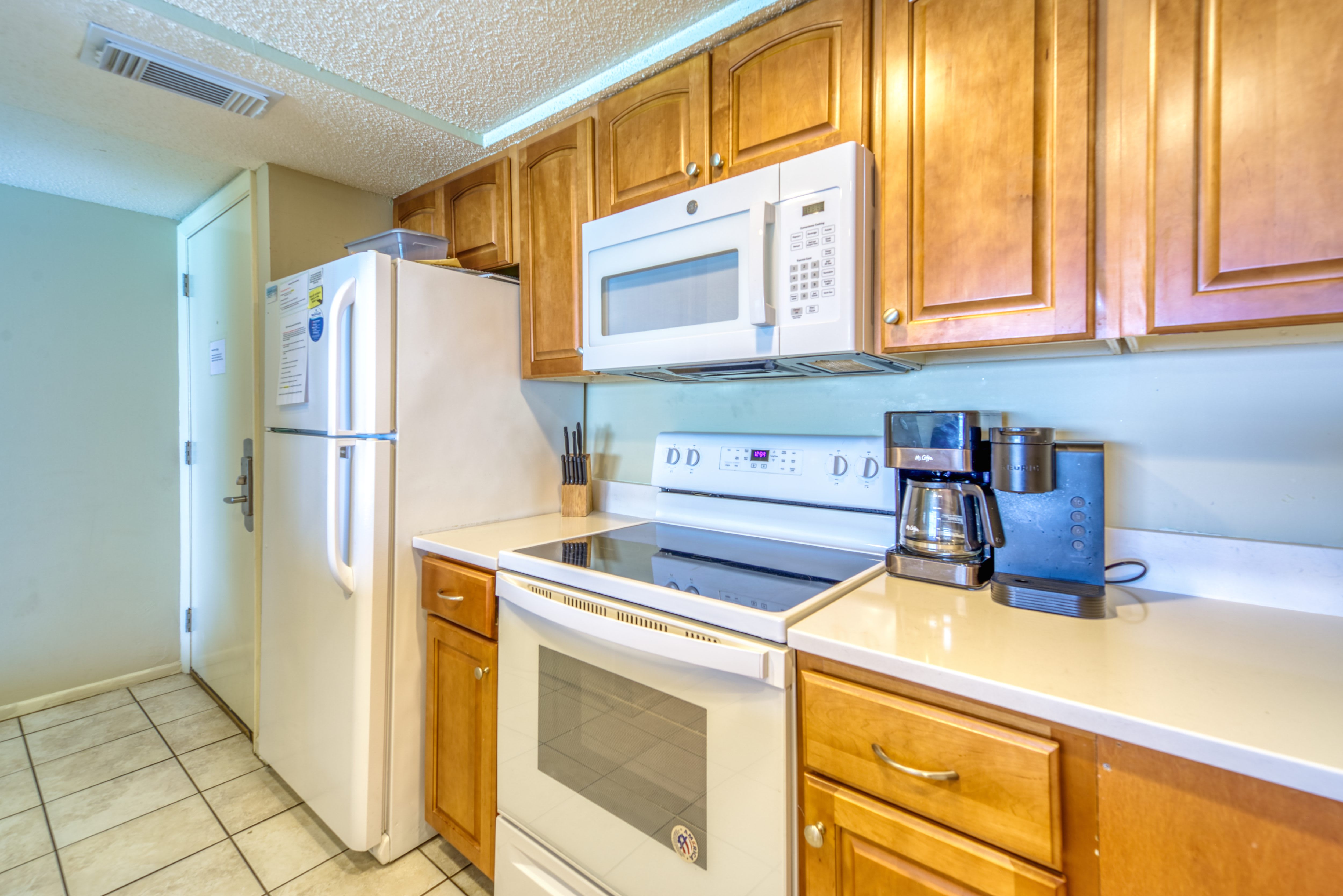 Large countertops make cooking and dining a breeze.