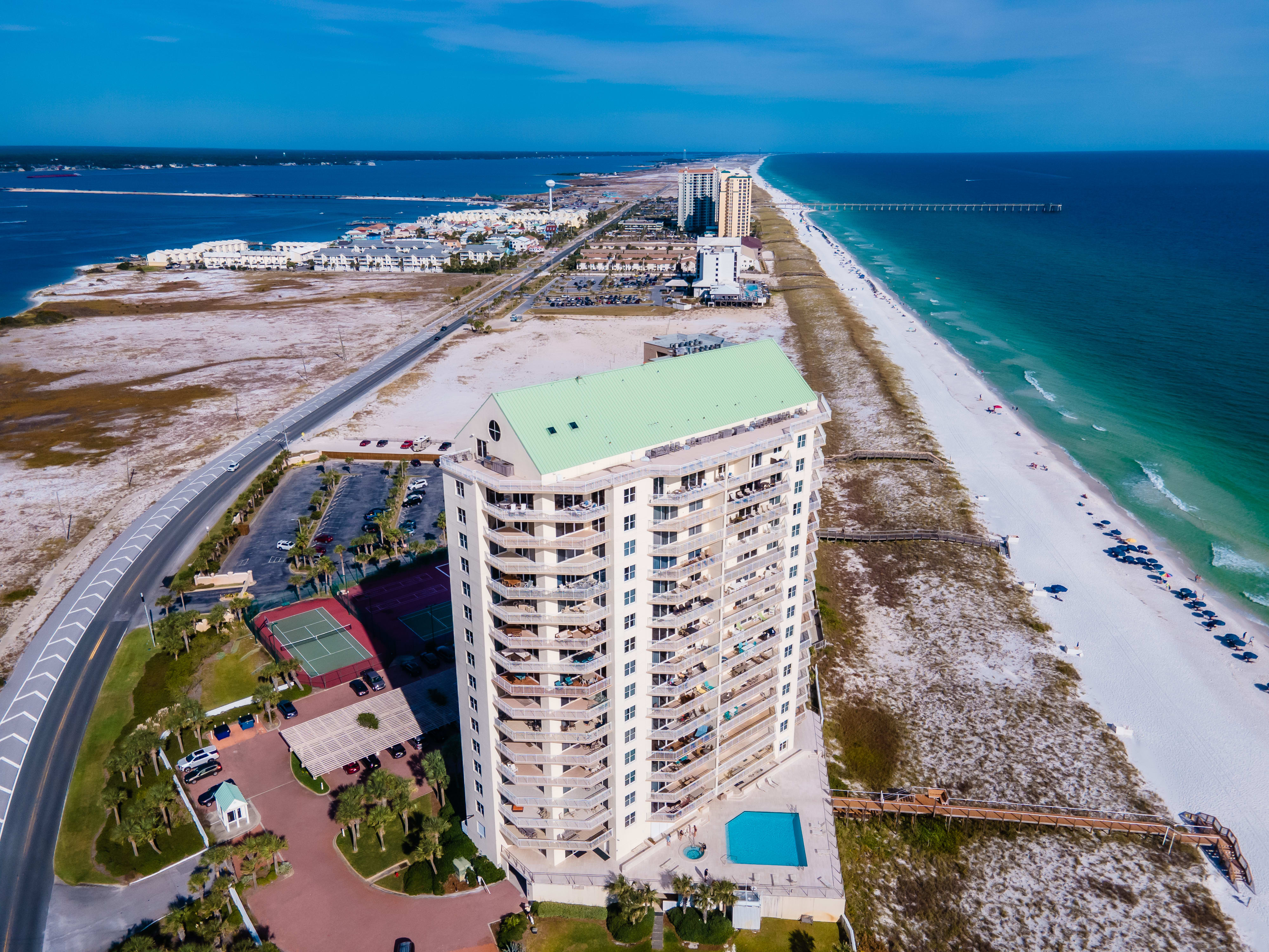 View from the sky of Belle Mer