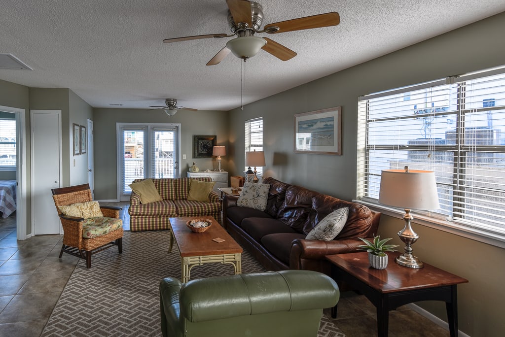 Living room view from the kitchen