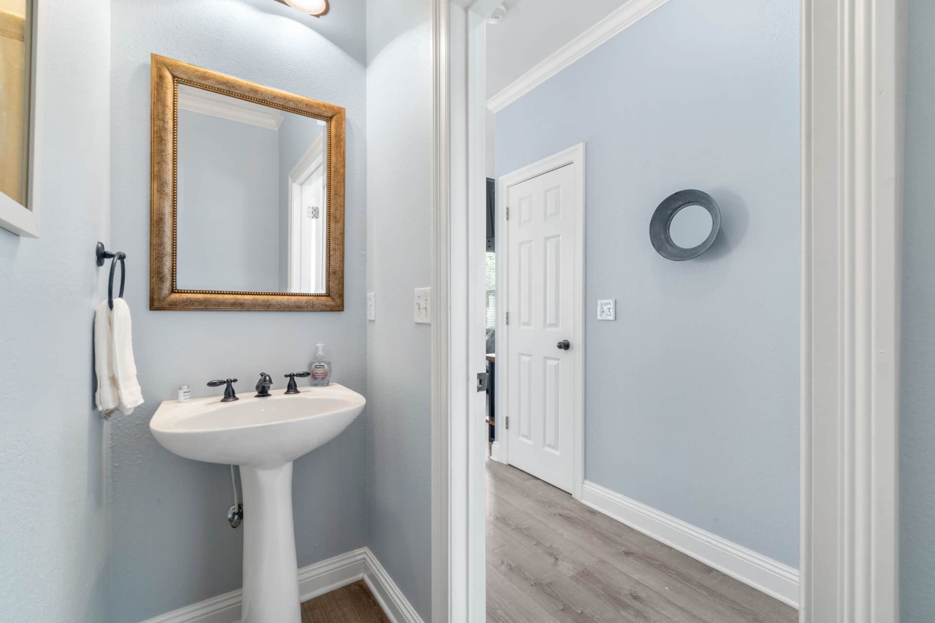 Half bathroom on first floor