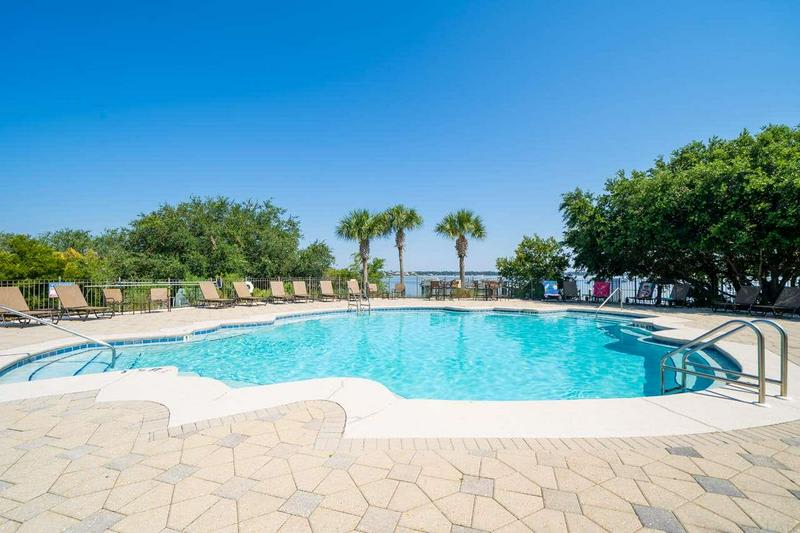 Outdoor pool situated on the banks of Ole River.  I could stay here a while....