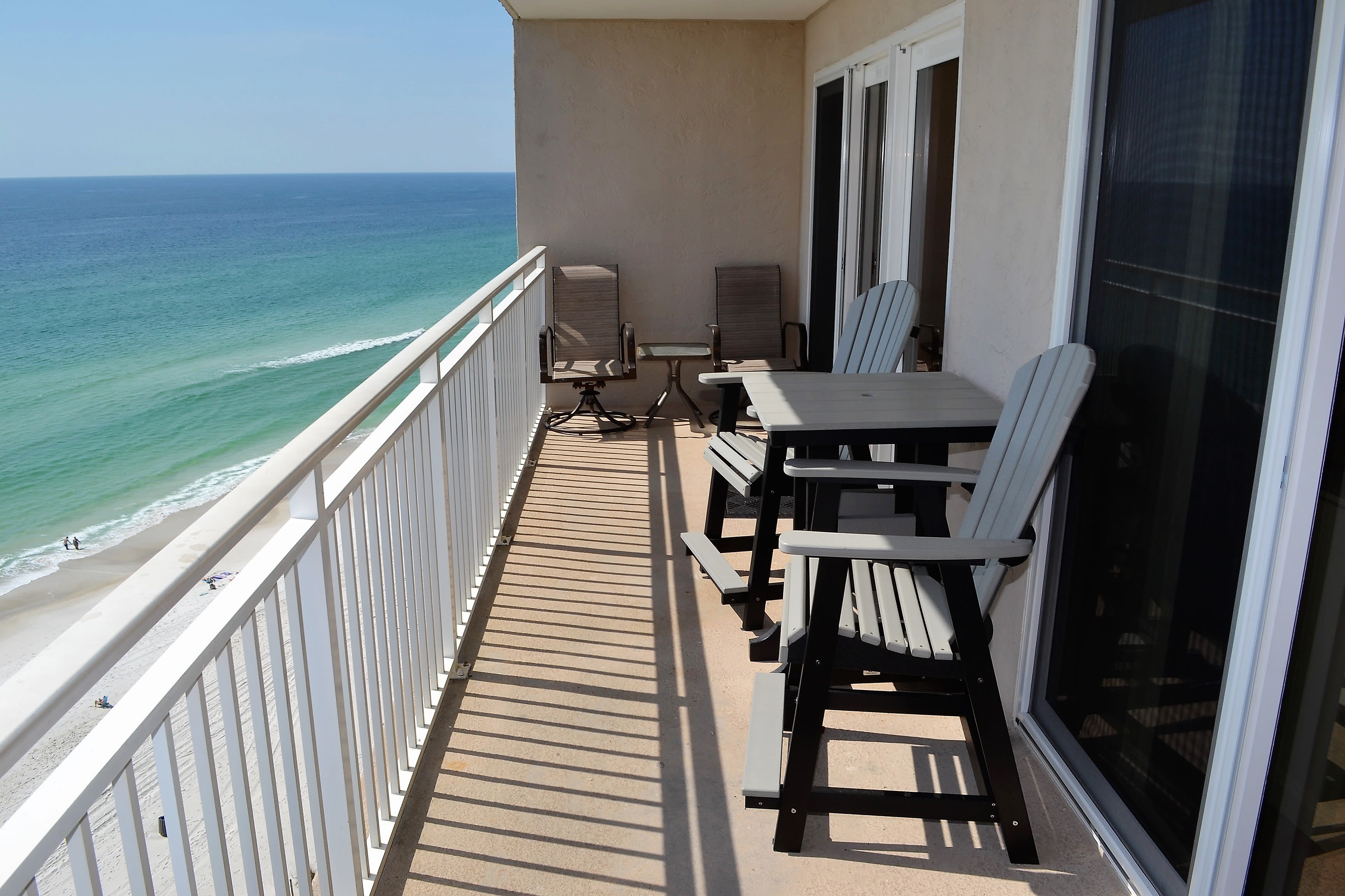 Balcony also has 2 straight chairs