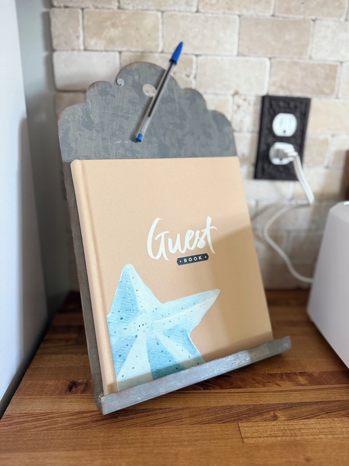 Check out our guest book during your stay! Located on the kitchen counter.