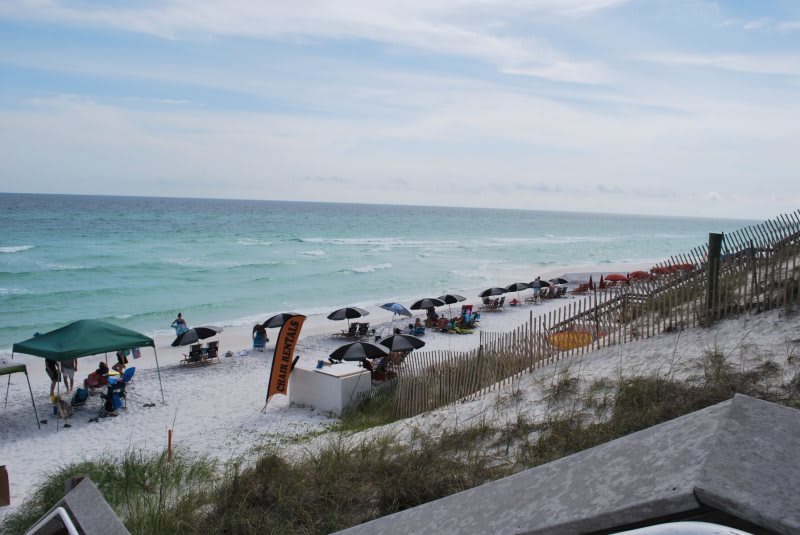 Enjoy the beautiful white sand beach and emerald waters of the Gulf of Mexico