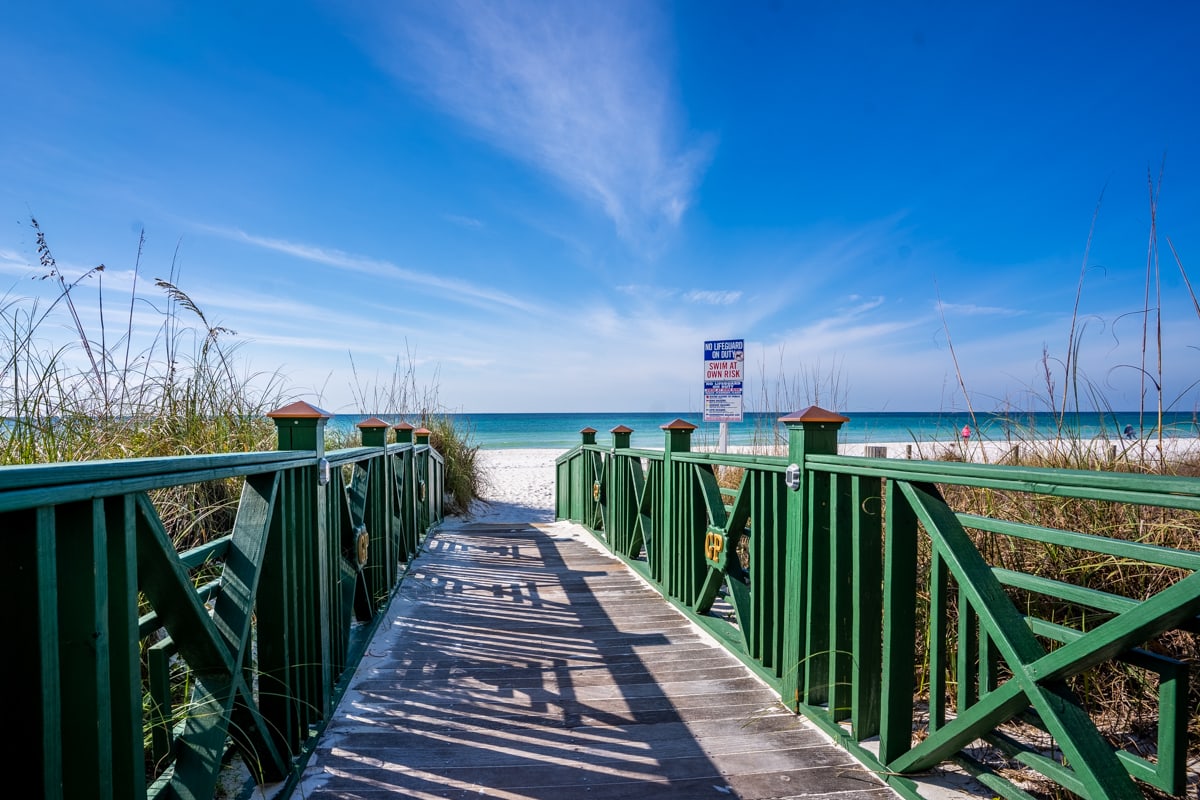 Grand Panama Beach Resort private beach entrance, no steps