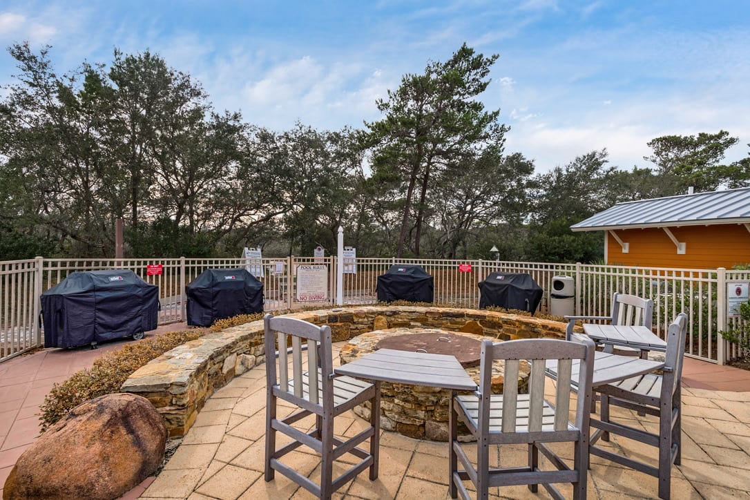 Four gas grills to cook your dinner and top it off at the fire pit with s'mores