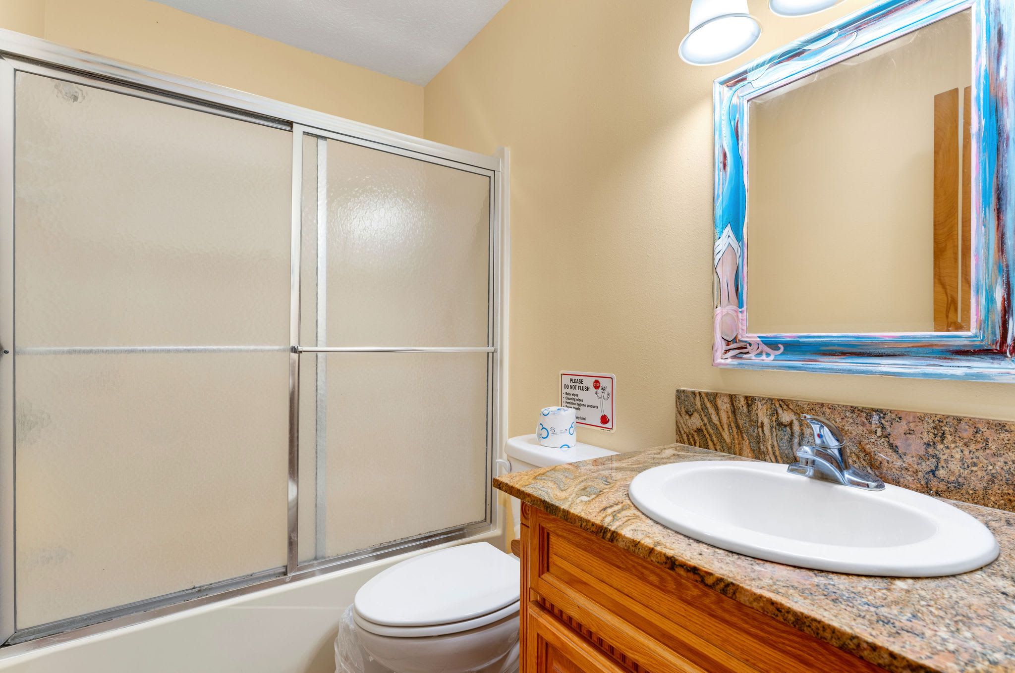 Hall bathroom shared with King and Queen Bedroom