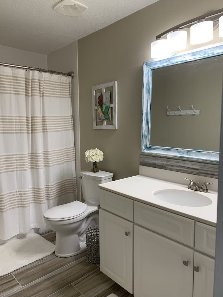 Second bath is very roomy.