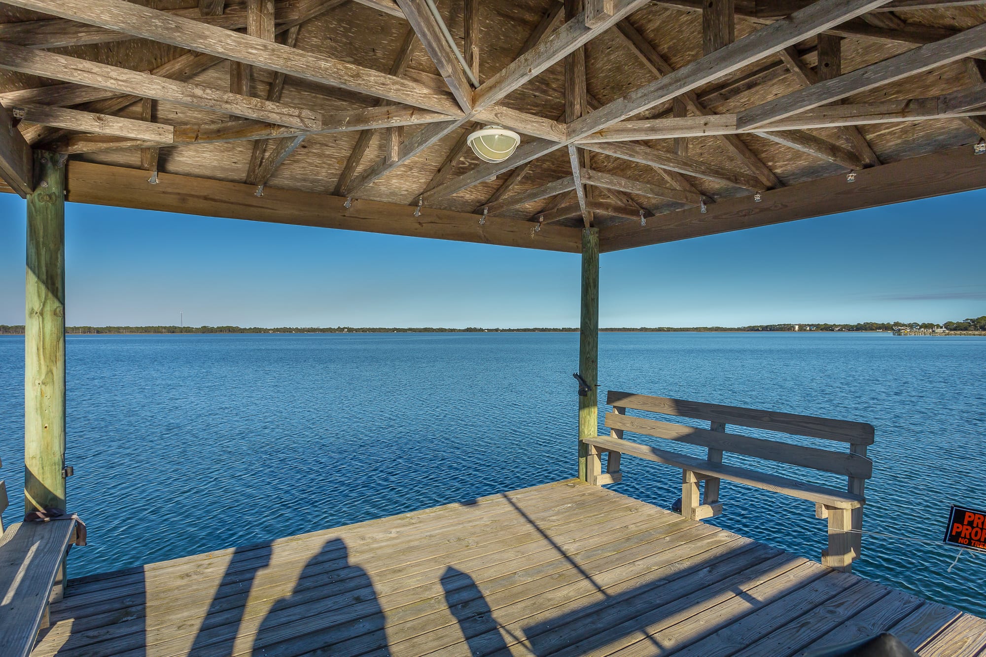 Built-In benches and Great Fishing on the Dock