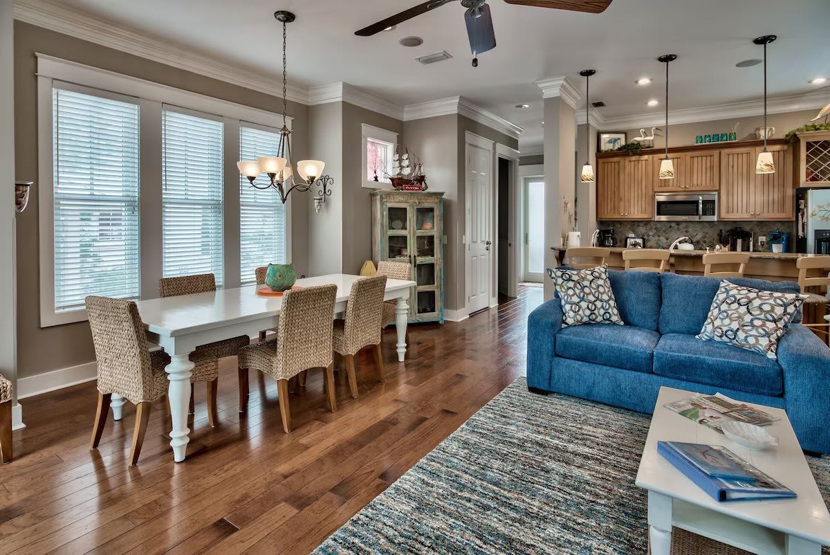 Dining room viewed from the living room.