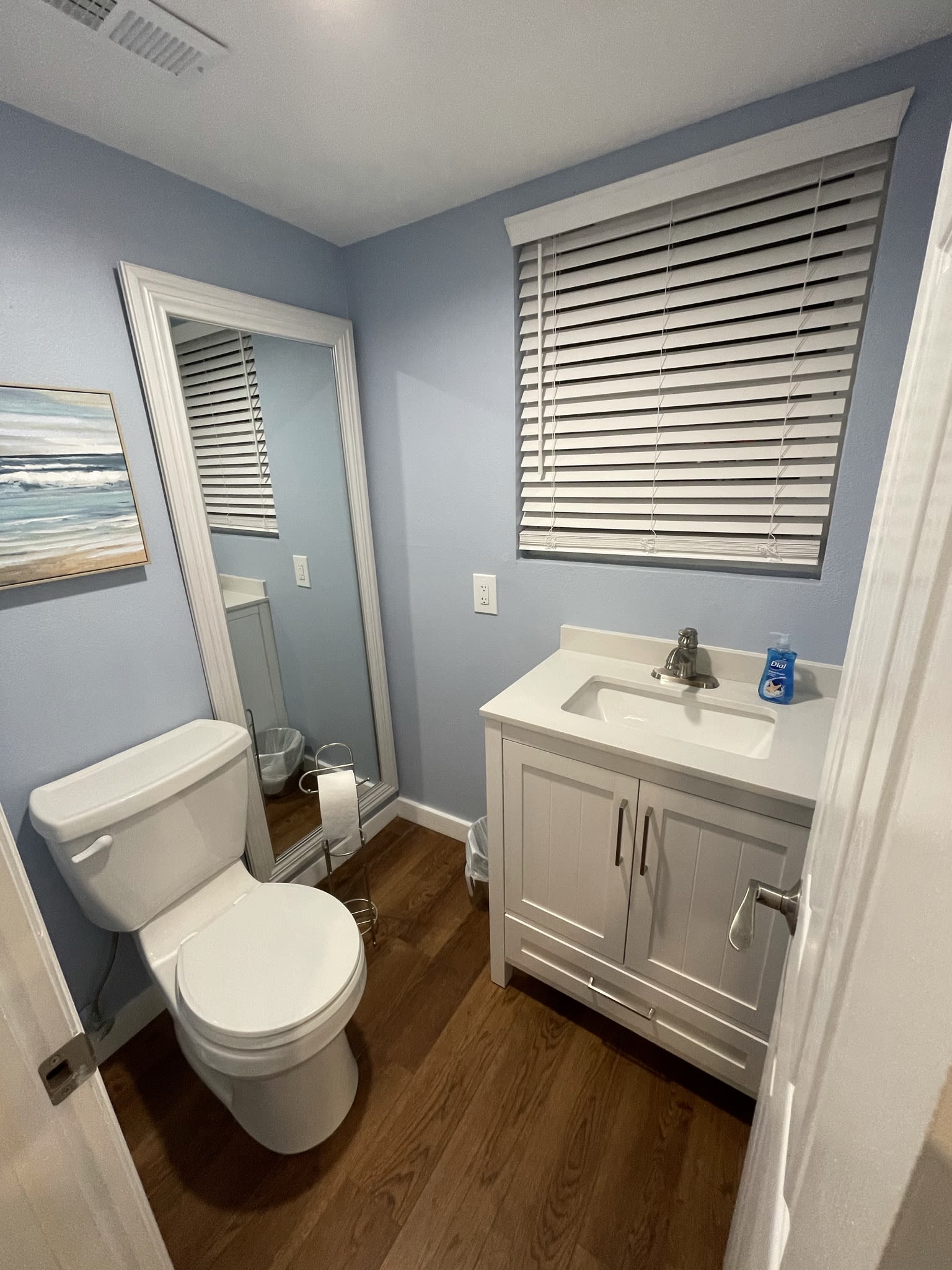 Half bath off Living area and kitchen recently remodeled