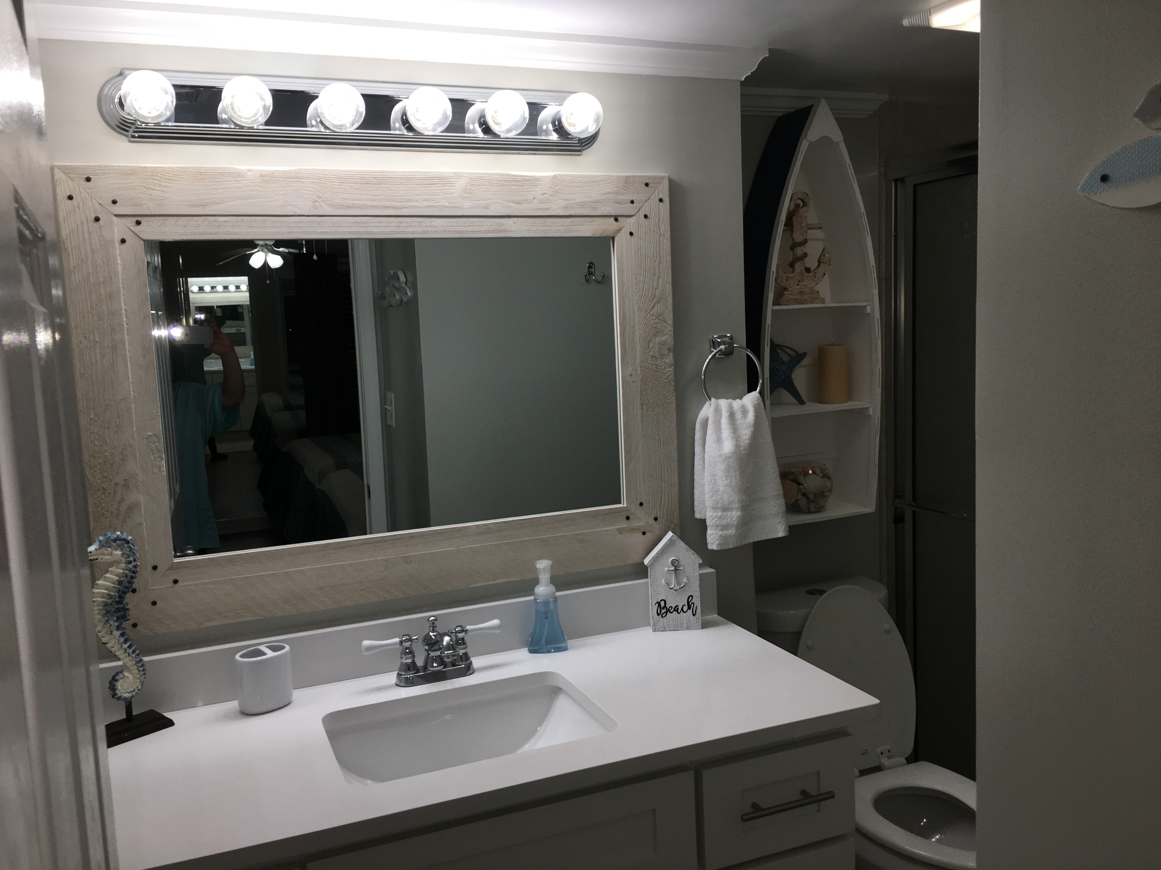 Master bathroom with great lighting and space.