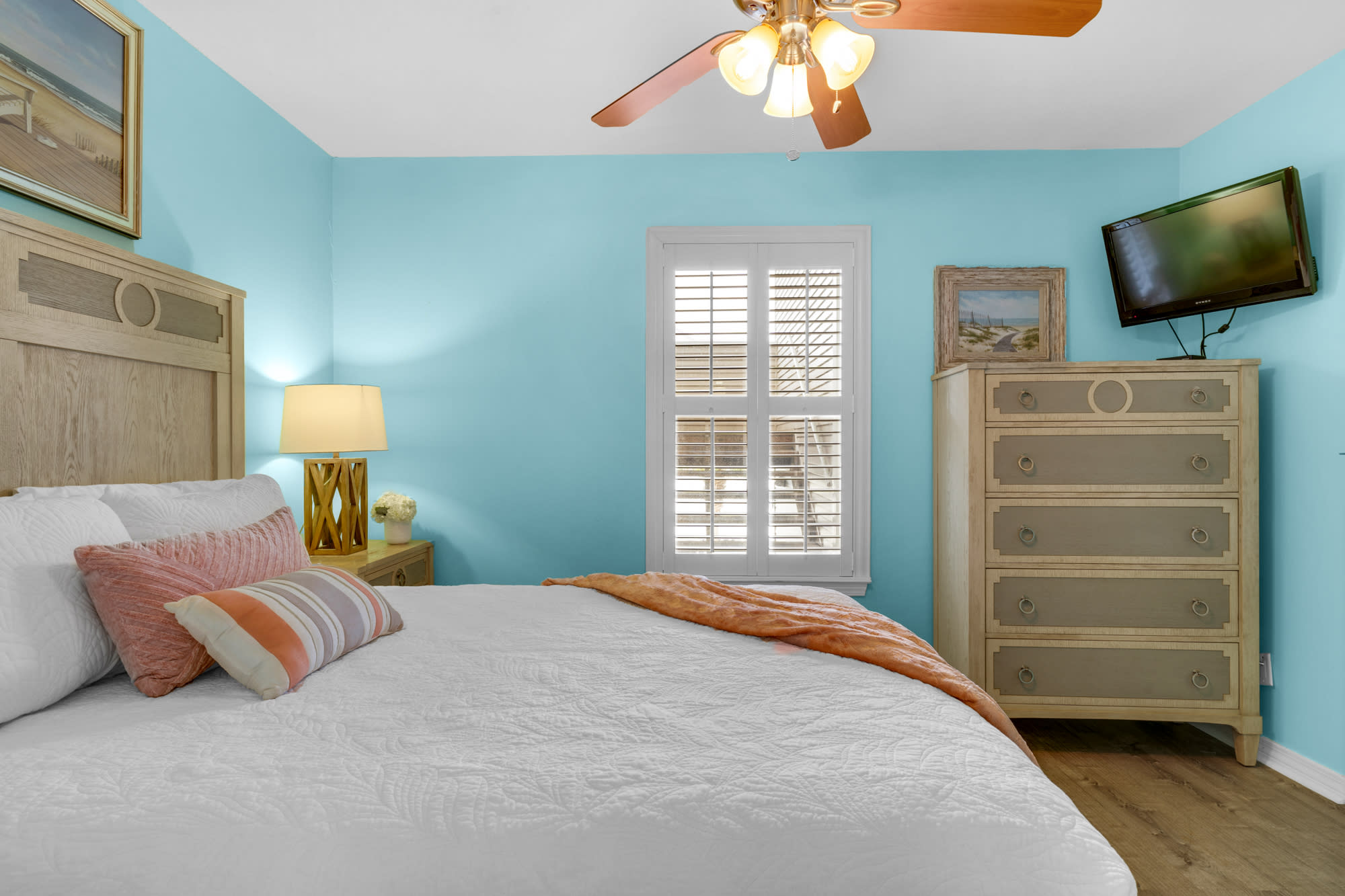 Master with Queen bed and TV and cable