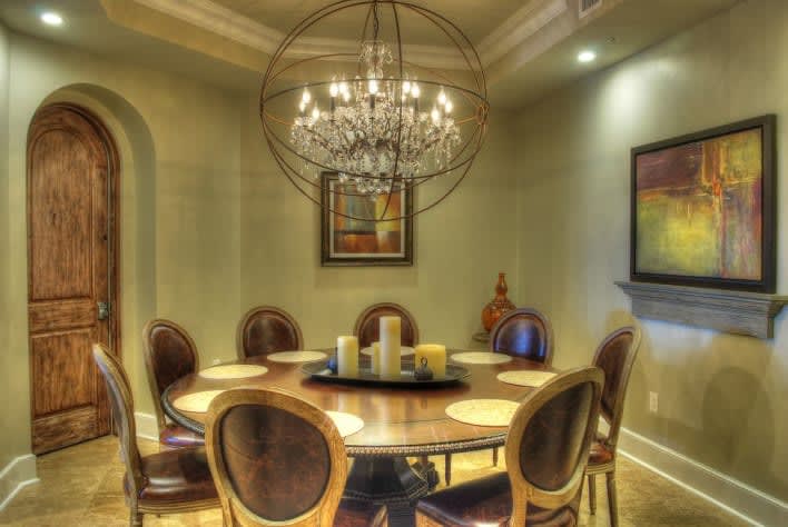 Large dining room with seats for 8