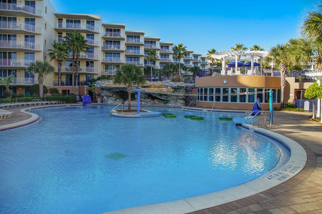 Swimming pool view house