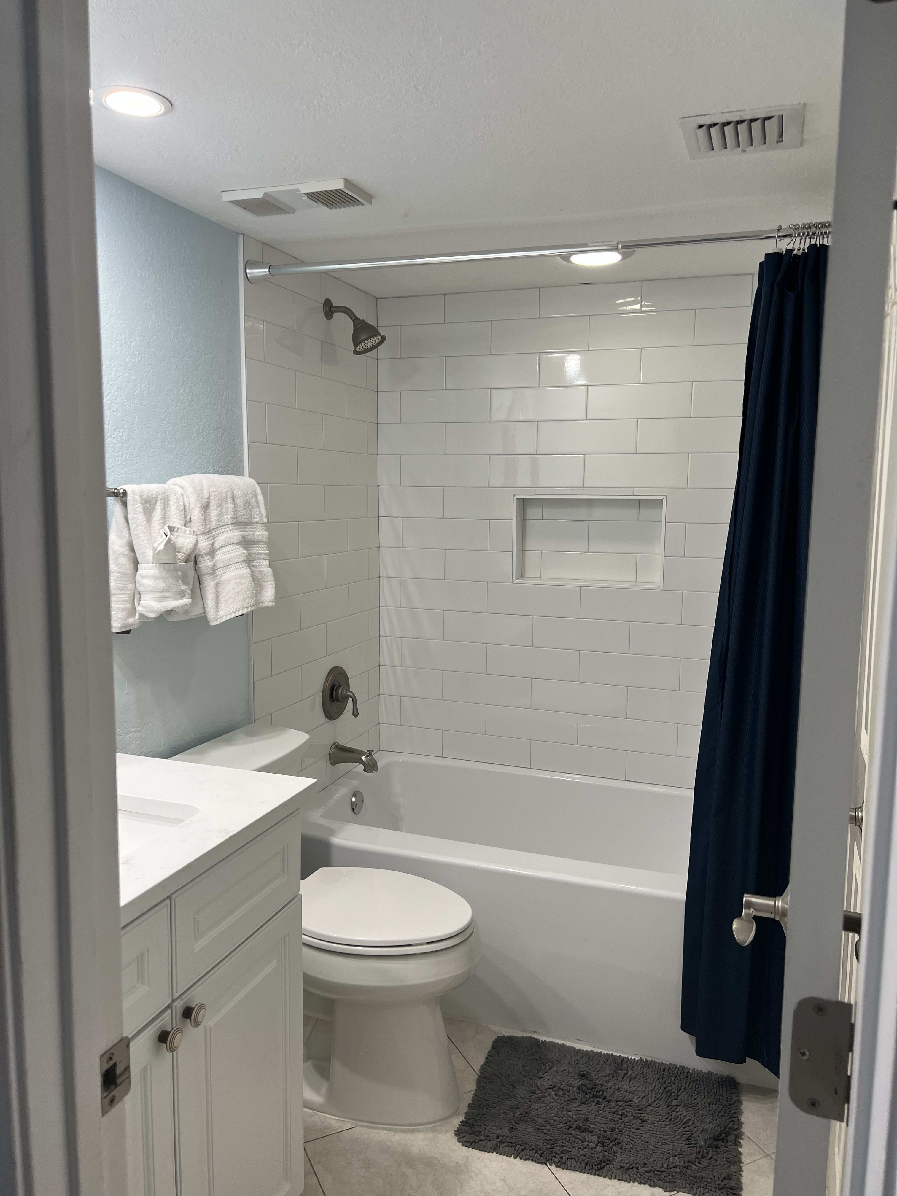 Full tub with shower combo