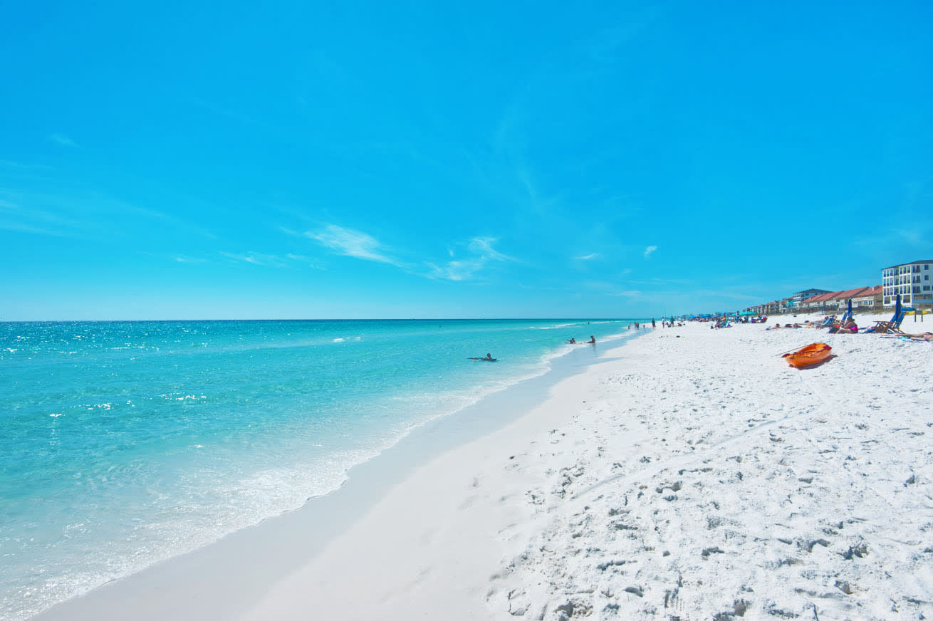 Beautiful white "sugar" sand and warm gulf water within walking distance.