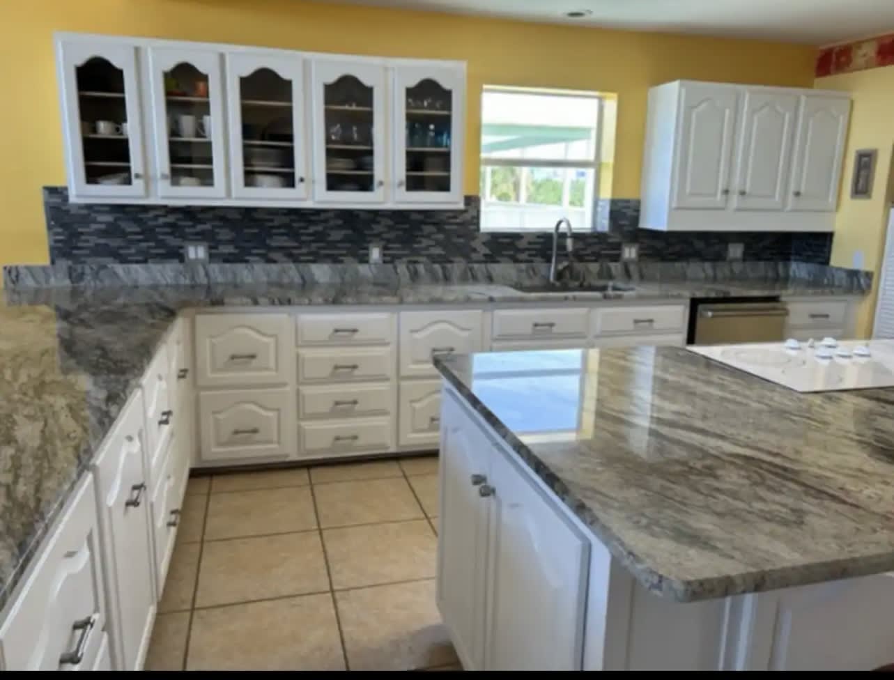 Kitchen with new Granite countertops