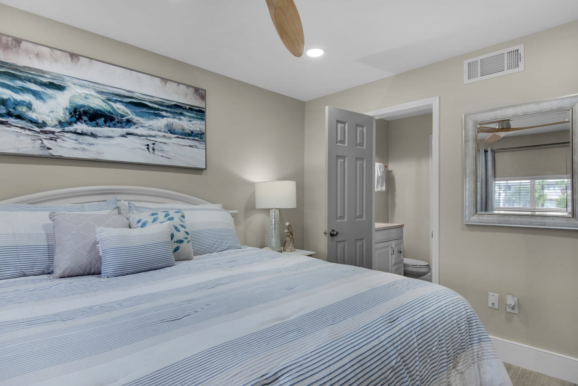 King size bed!  New Mattress!