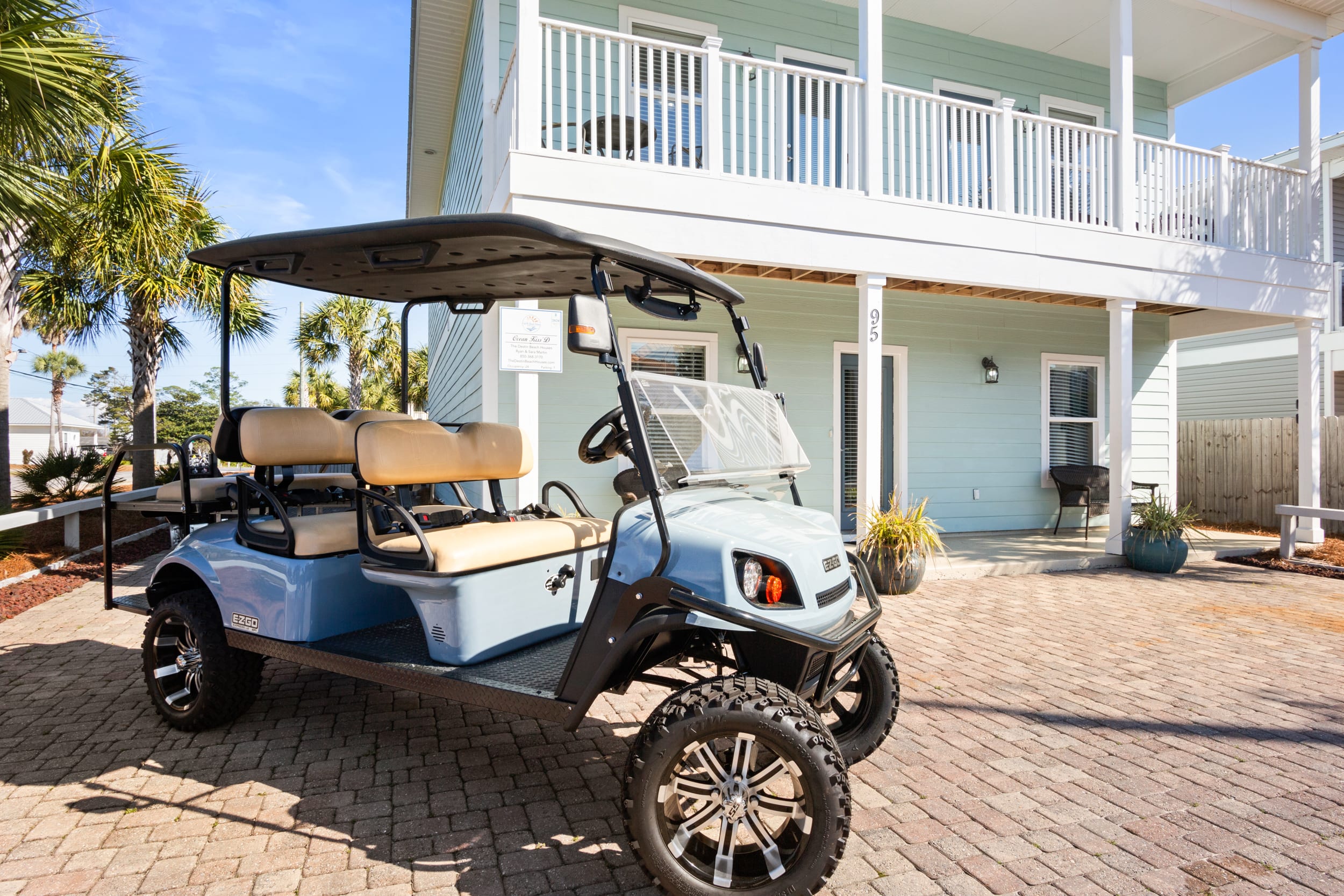 Complimentary 6 passenger golf cart with every reservation