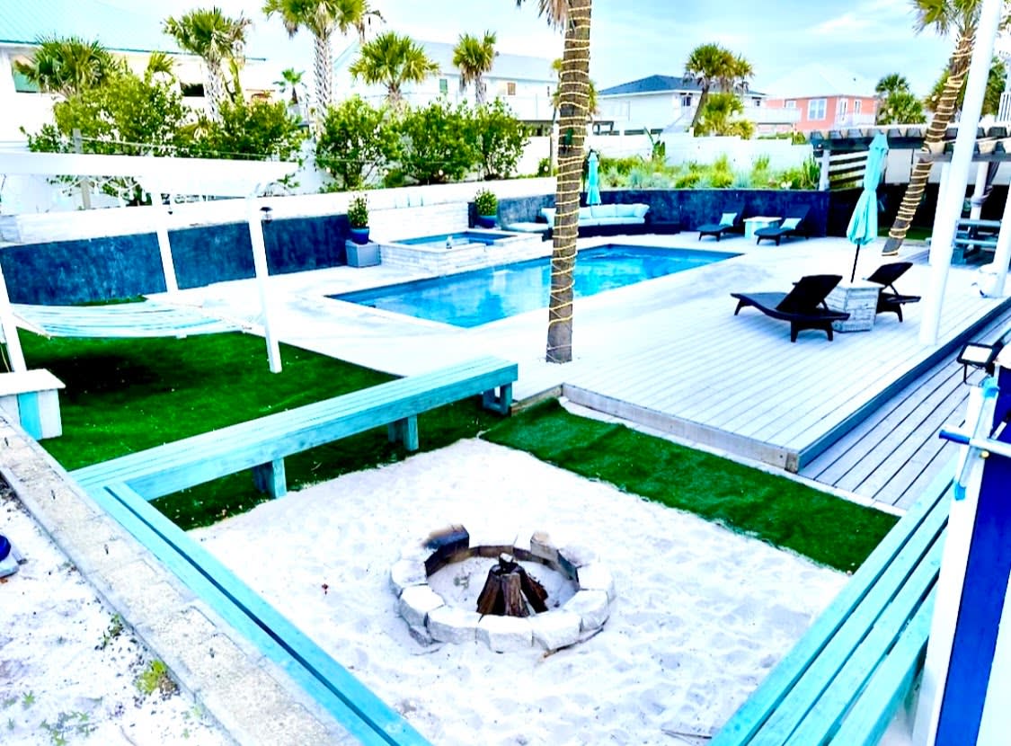 Backyard Oasis with Full Size Pool and Endless Space for Lounging and Relaxing