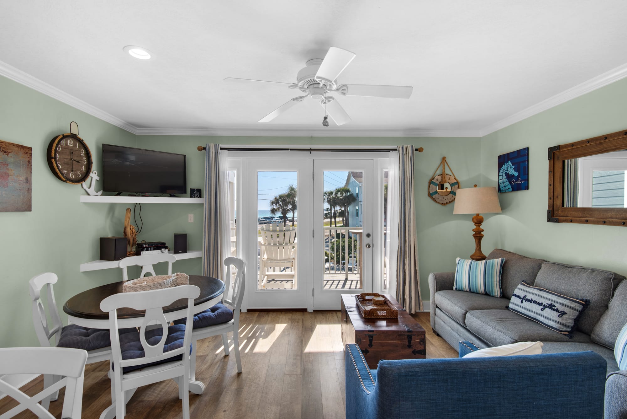 Living room with smart TV