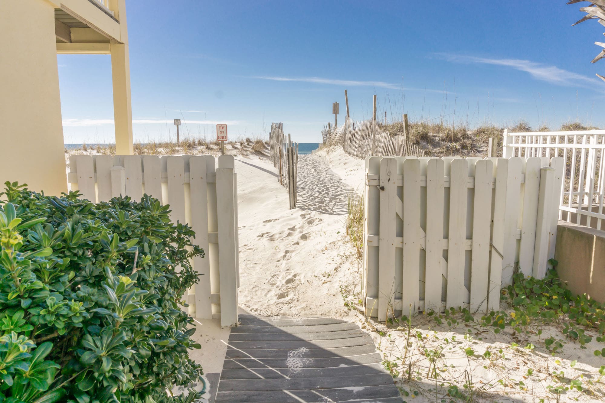 20 seconds and you are on the beach.