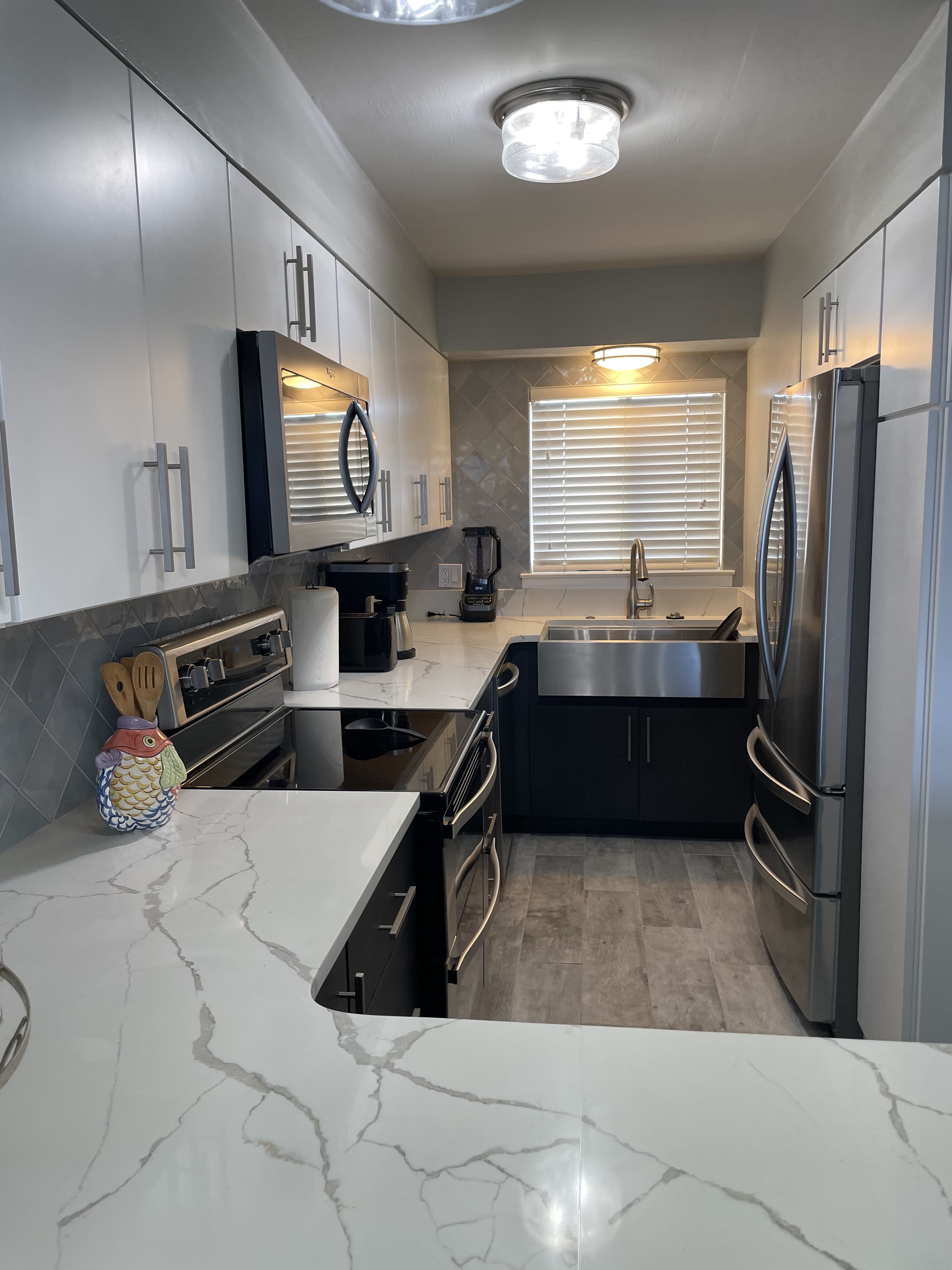 Galley Kitchen - Dishes, Silverware, Dual Keurig, Blender, Pots/Pans, etc