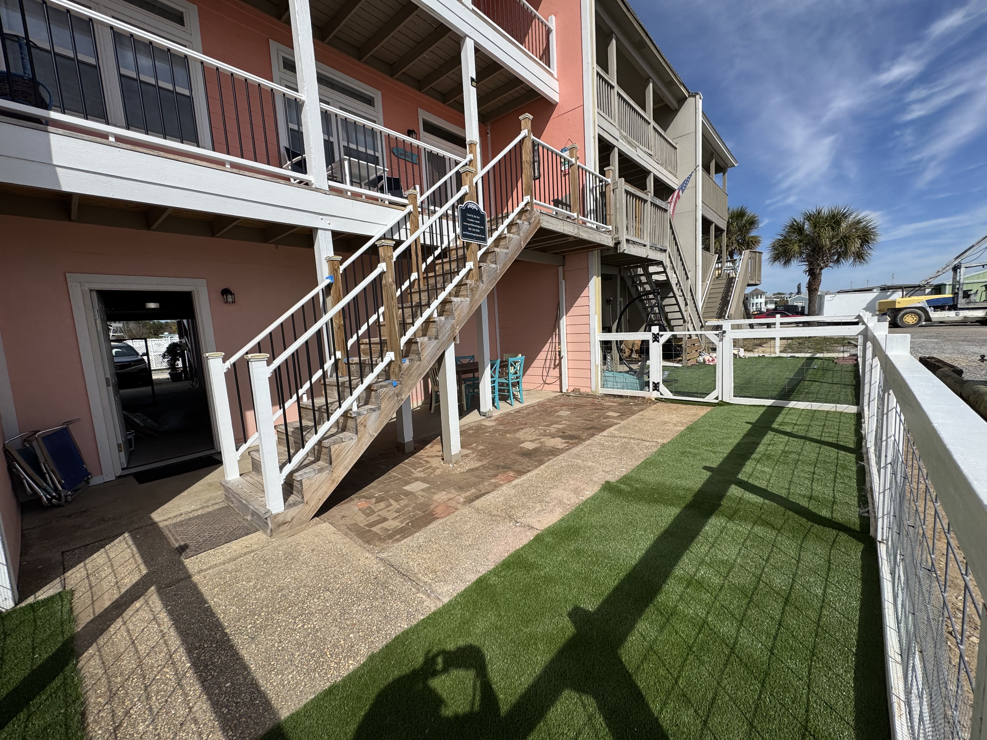 Private fenced in area