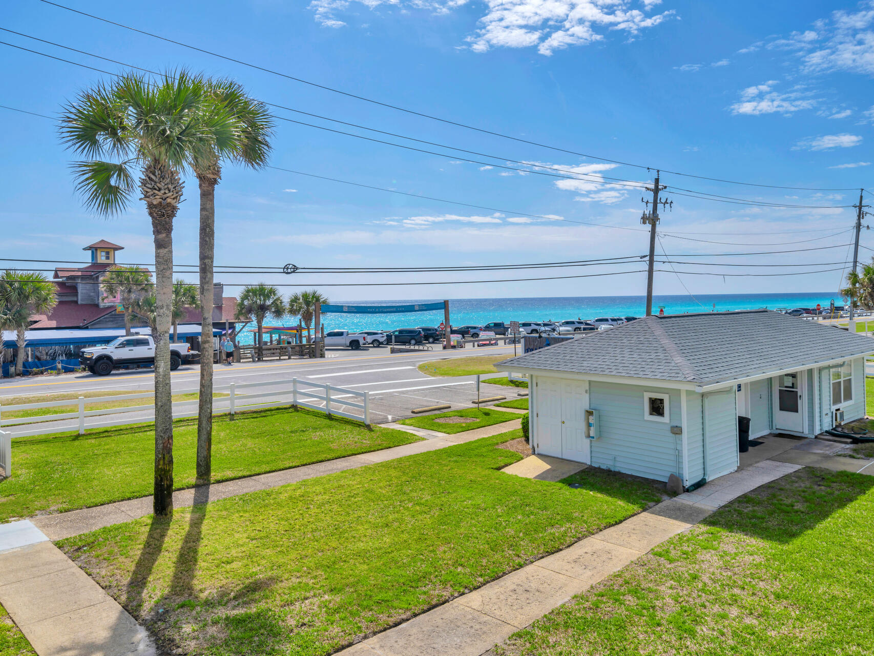 Balcony view of the beautiful emerald waters!