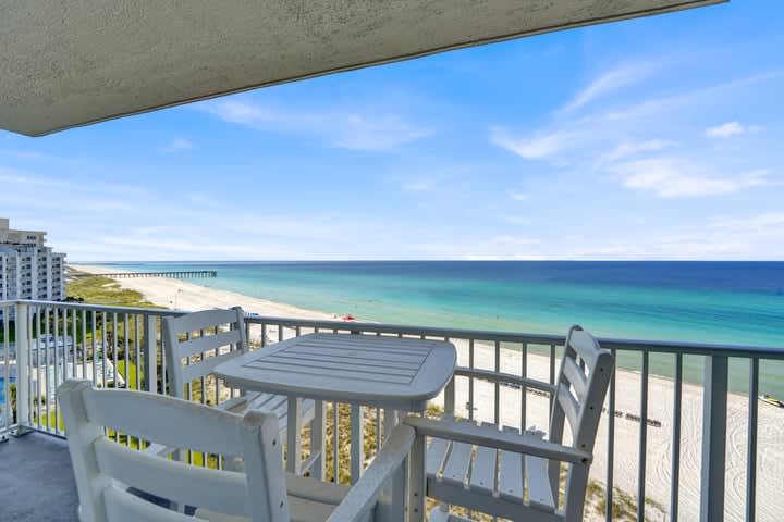 High top table with chairs for 3, with the most amazing views. 