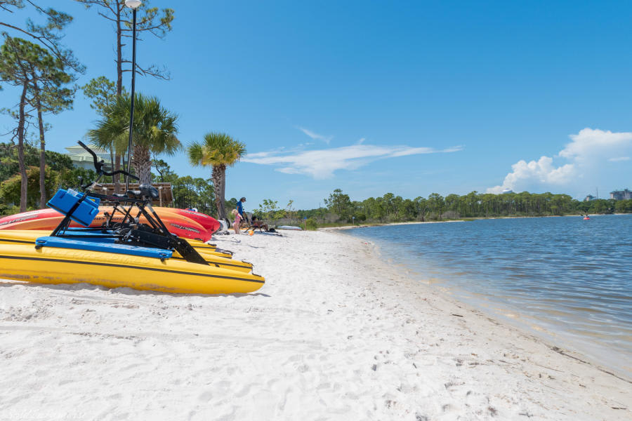 Marina beach has kayaks paddle boards etc for the Bay 