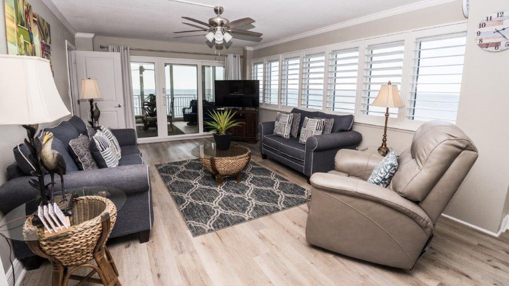 Living Room with Balcony Access