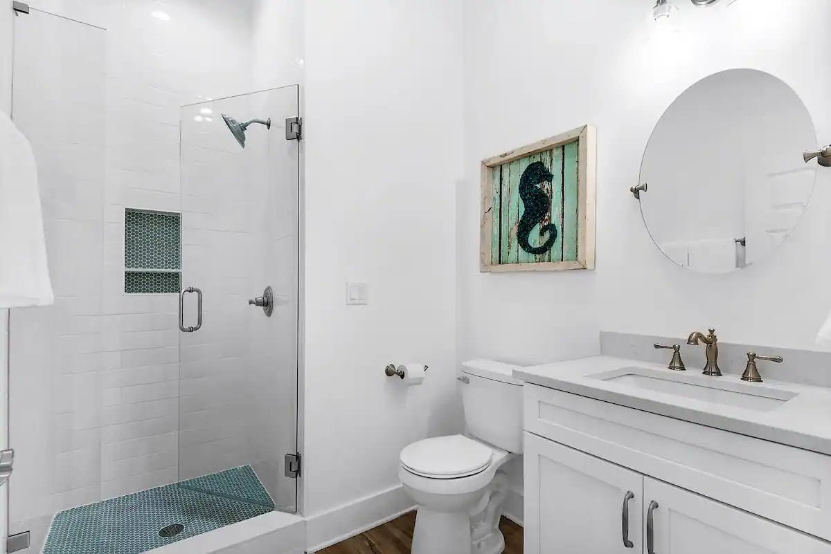 Windsong-17 First floor common-area bath with full shower brings Windsong to 9 full baths.