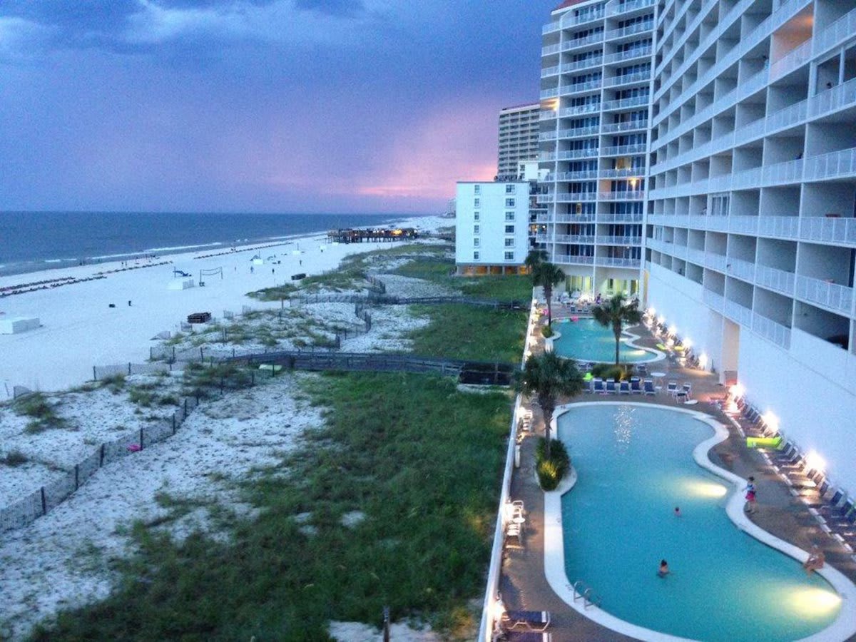 Sundown at Lighthouse from private balcony.