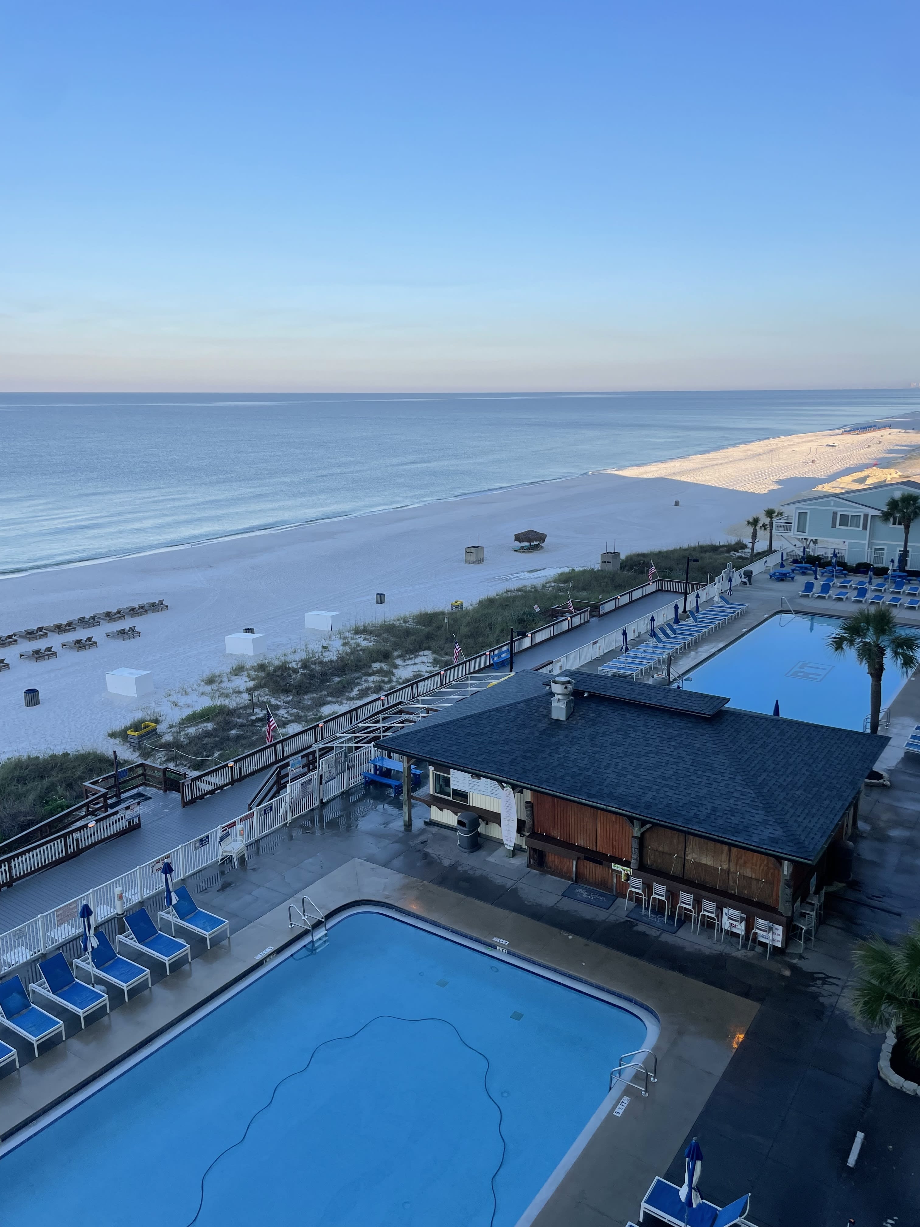 Sunrise - West View off Balcony - 2 Olympic pools (heated) + Tiki Bar