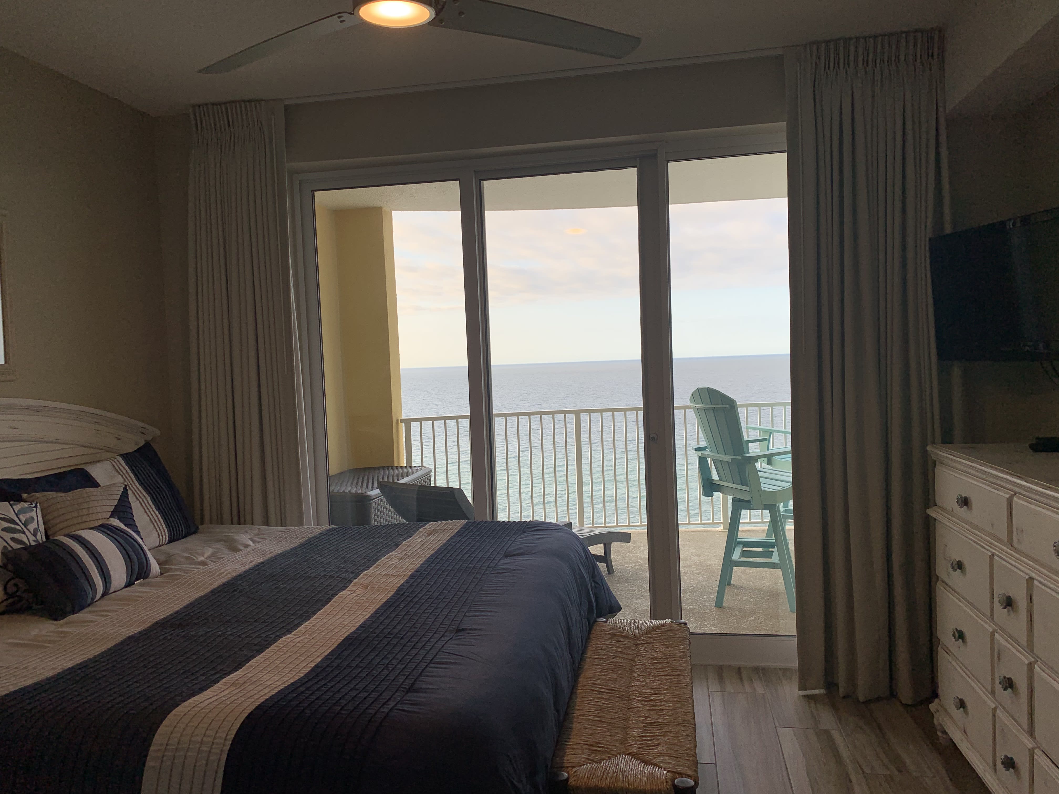 Spectacular views from the master bedroom. 