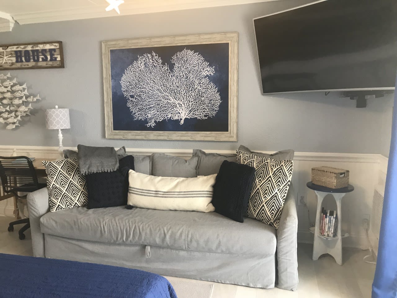 Ikea Couch - Twin that converts to Queen sleeper, 55 inch smart TV