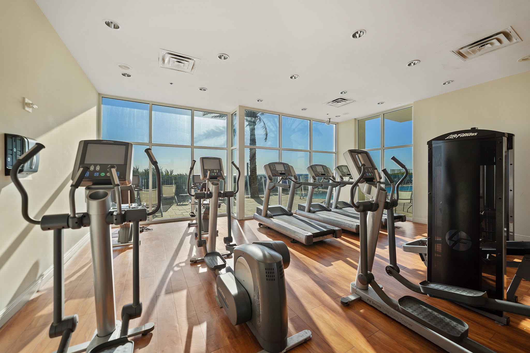 Gym with multiple cardio equipment