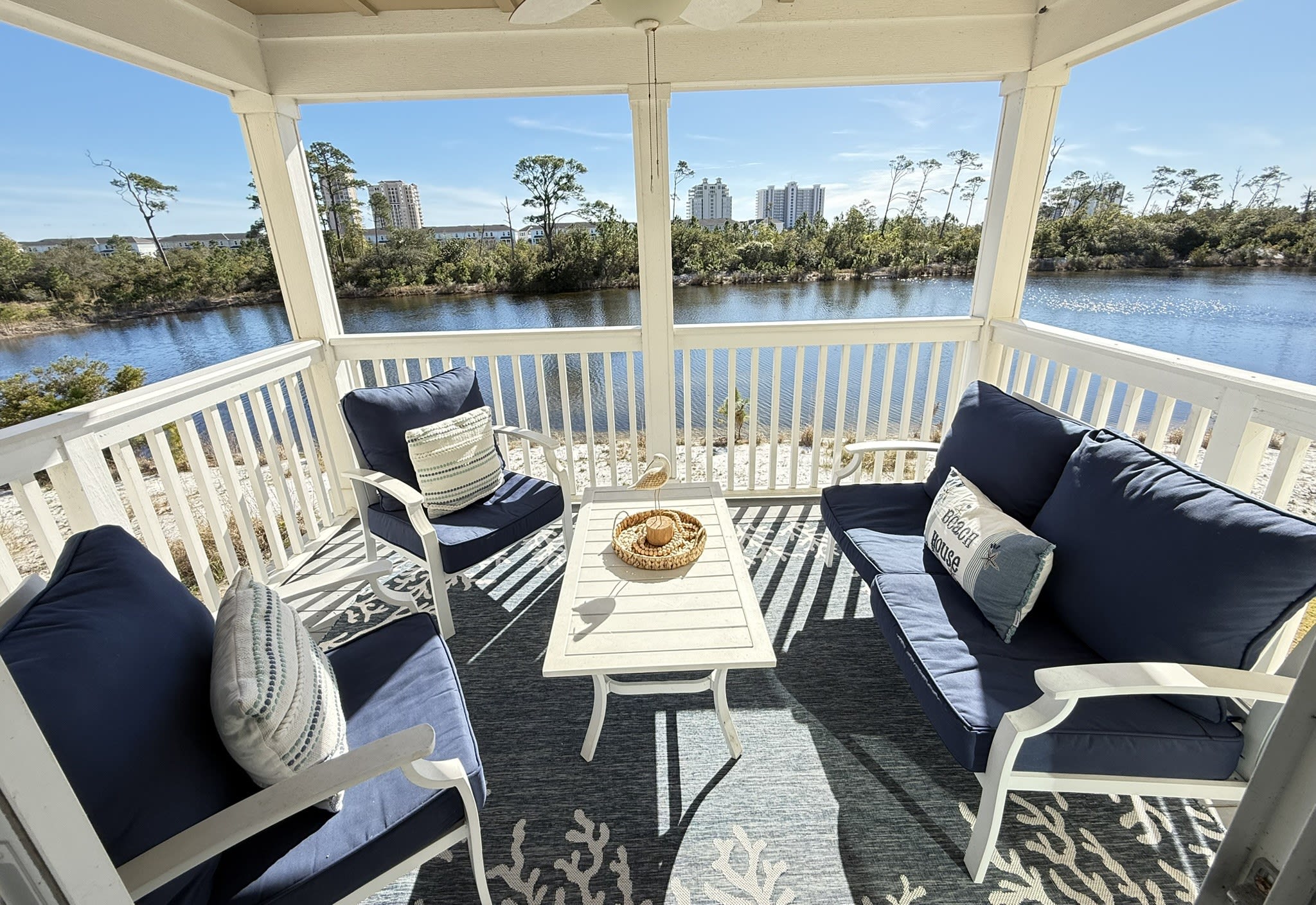 Private Balcony overlooking lagoon
