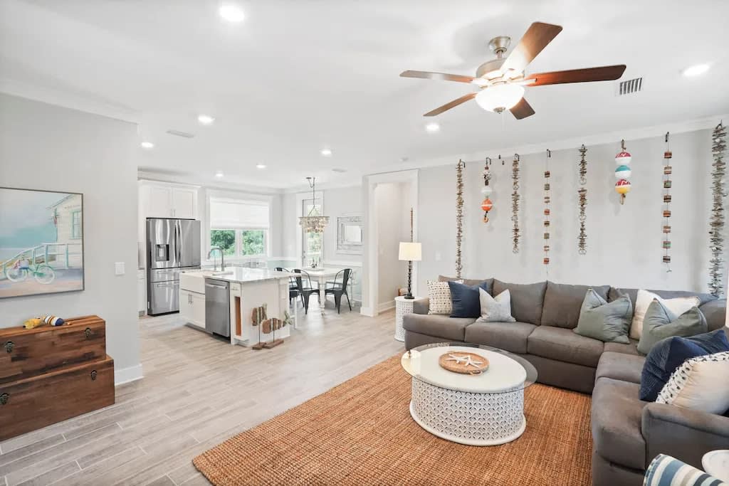 Living Room, Kitchen, Dining Room