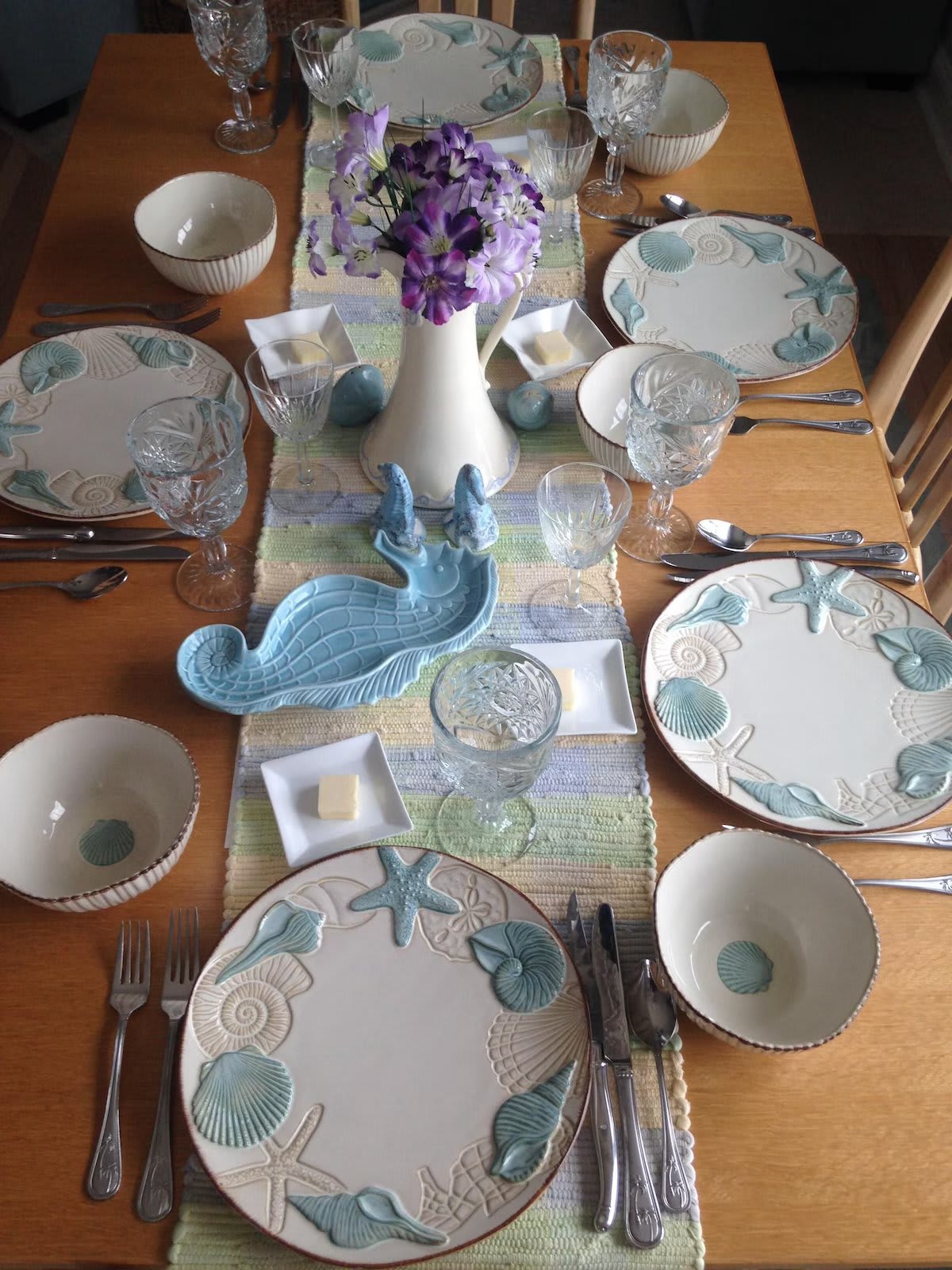 Enjoy everything needed for wonderful beach table settings.