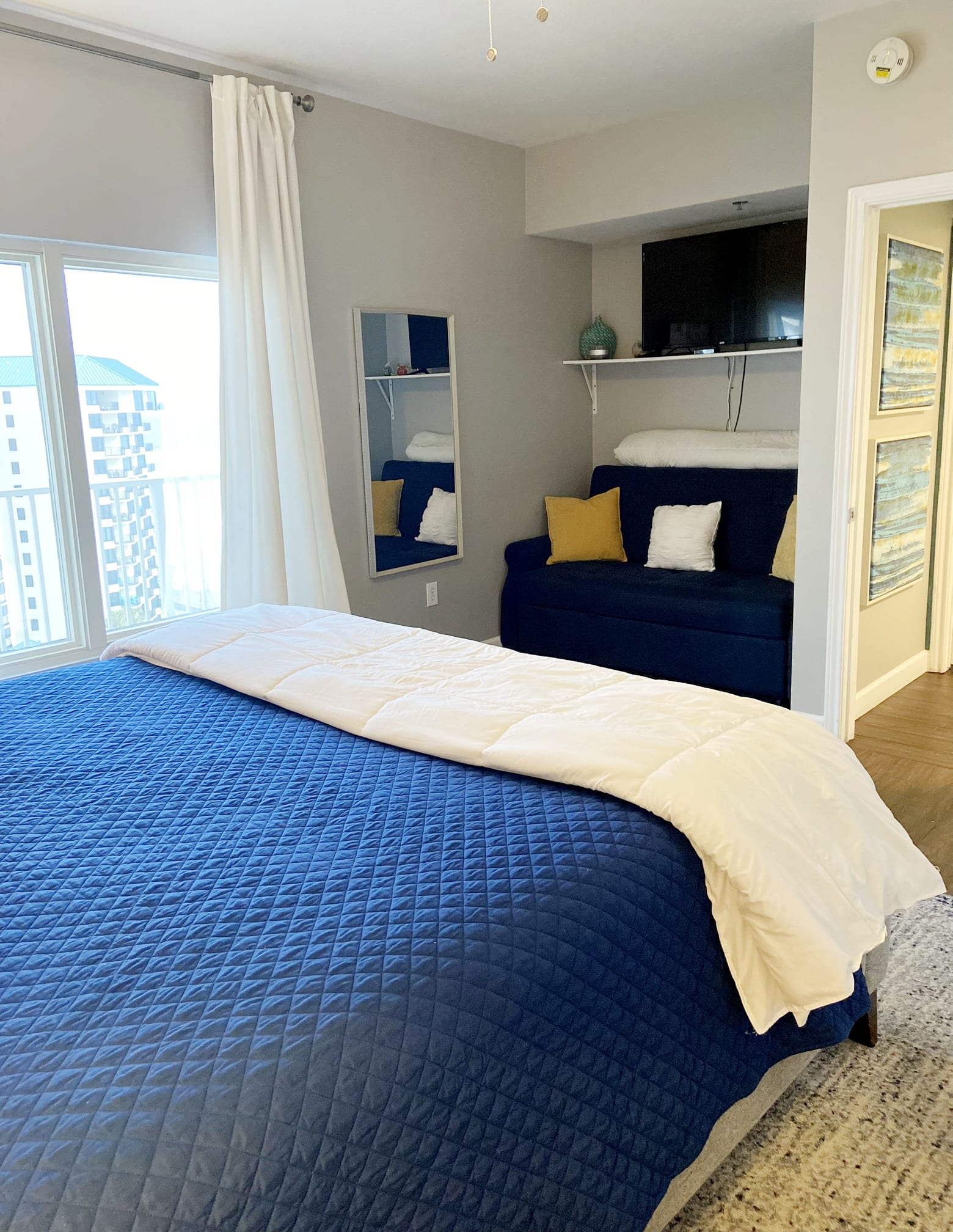 Master Suite View with Sleeper Sofa