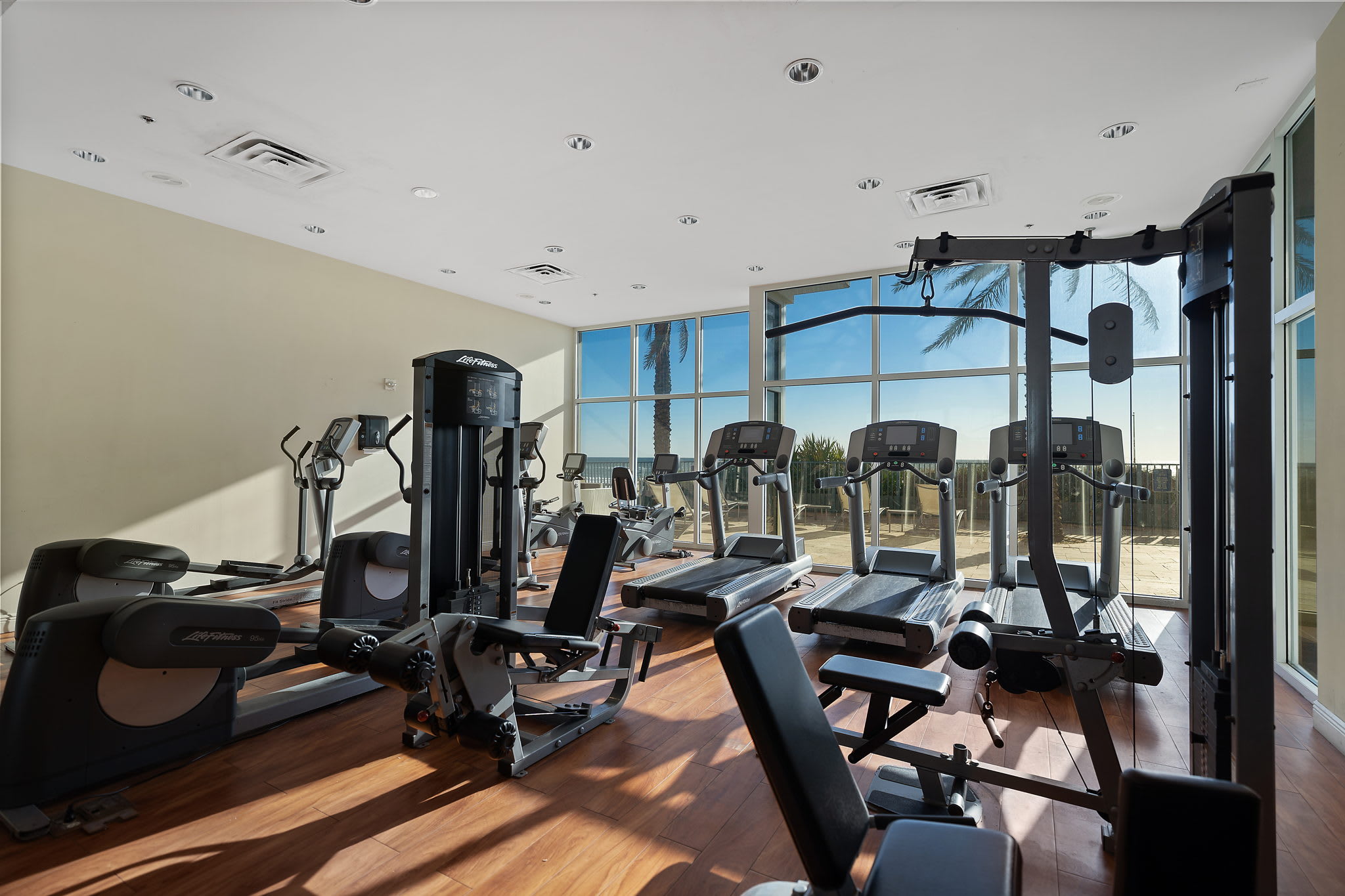 Gym with complete equipment